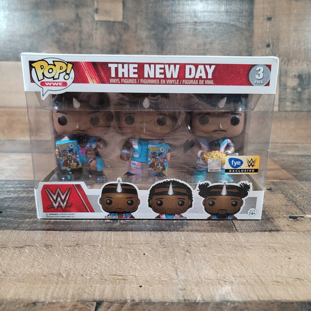 Funko Pop! WWE Wrestling The New Day 3 Pack FYE Exclusive Vinyl Figures